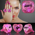 5 Day Imprinted Huge Pink Gem Assorted Style Lighted Rings